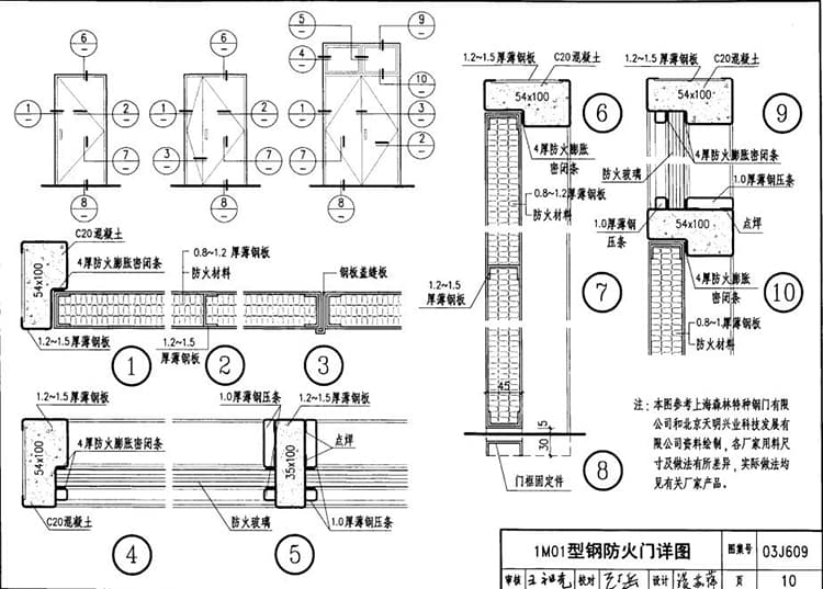 03J609防火门窗图集